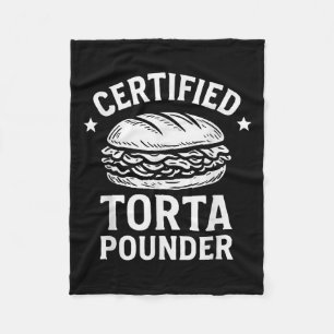 Certified Torta Pounder Funny Torta Meme Sandwich Fleece Blanket