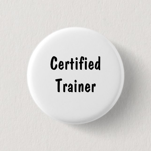 Certified Trainer 3 Cm Round Badge (Front)