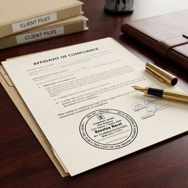 Certified true copy notary public law round black self-inking stamp (Creator Uploaded)