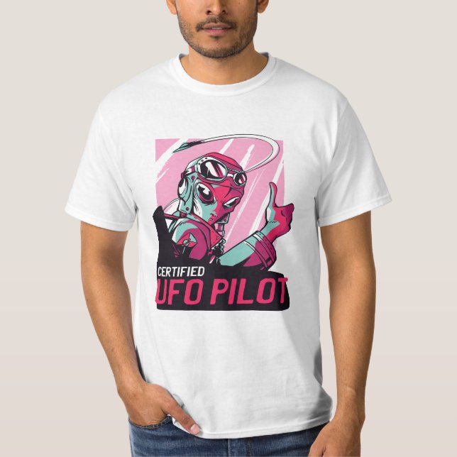 Certified UFO Pilot T-Shirt (Front)