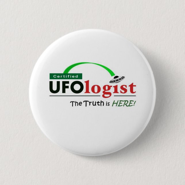 Certified UFOLogist Button (Front)