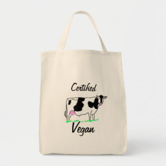 Certified Vegan Grocery Tote Bag