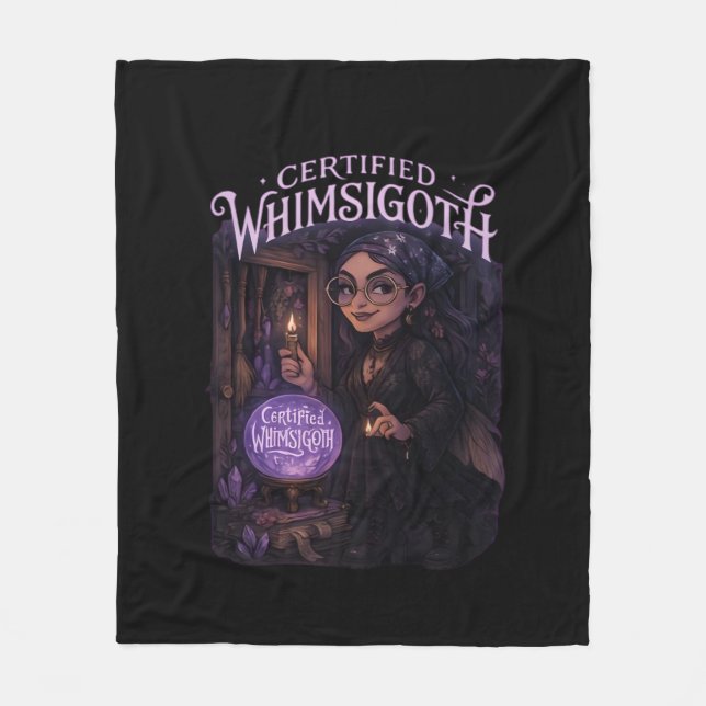 Certified Whimsigoth Witch Broom Closet Classic Fleece Blanket (Front)