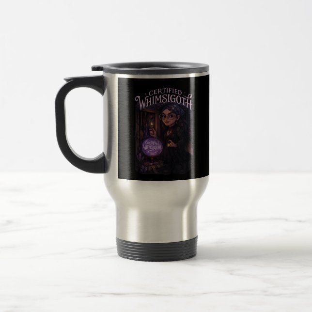 Certified Whimsigoth Witch Broom Closet Classic Travel Mug (Left)