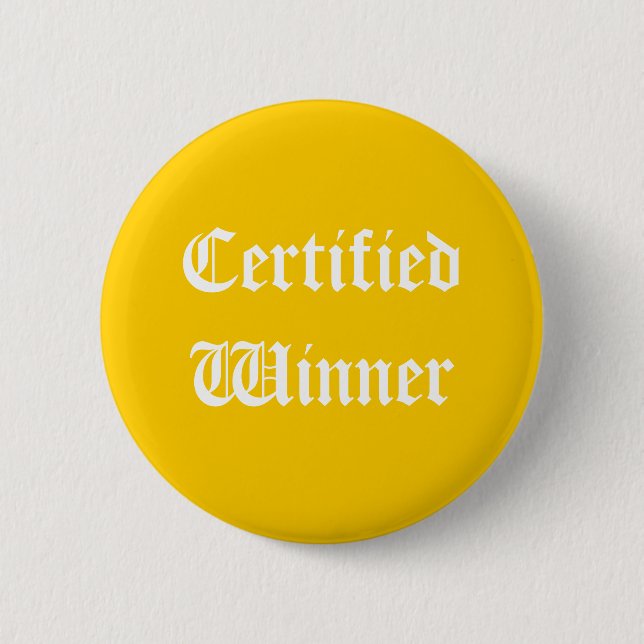 Certified Winner Button (Front)