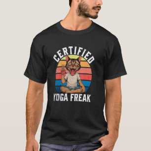 Certified Yoga Freak Funny Meditation Zen Vintage T-Shirt