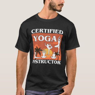 Certified Yoga Instructor Meditation Retro Namast T-Shirt