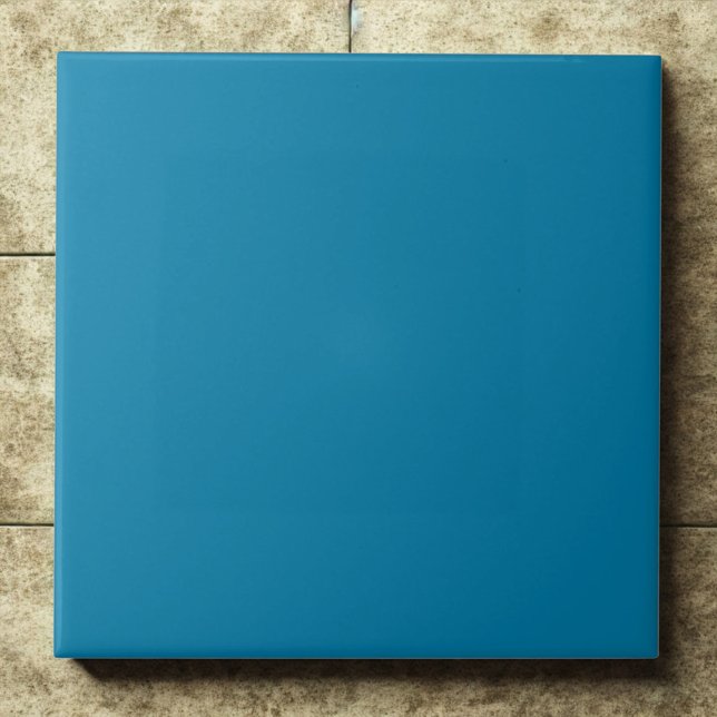 Cerulean #007ba7 Blue Bright Modern Accent Tile (Creator Uploaded)