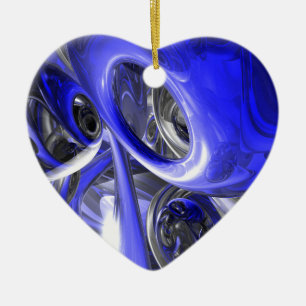 Cerulean Abstract Ornament