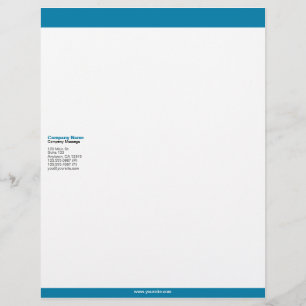 Cerulean Blue Bars Letterhead Design