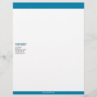 Cerulean Blue Bars Letterhead Design