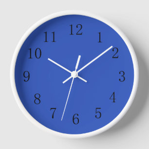 Cerulean Blue Colour Kitchen Wall Clock