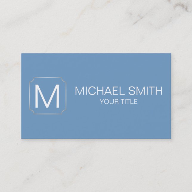 Cerulean frost colour background business card (Front)