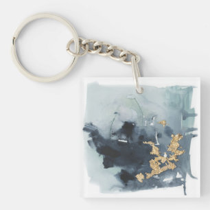 Cerulean & Gold Key Ring