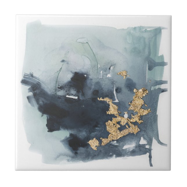 Cerulean & Gold Tile (Front)