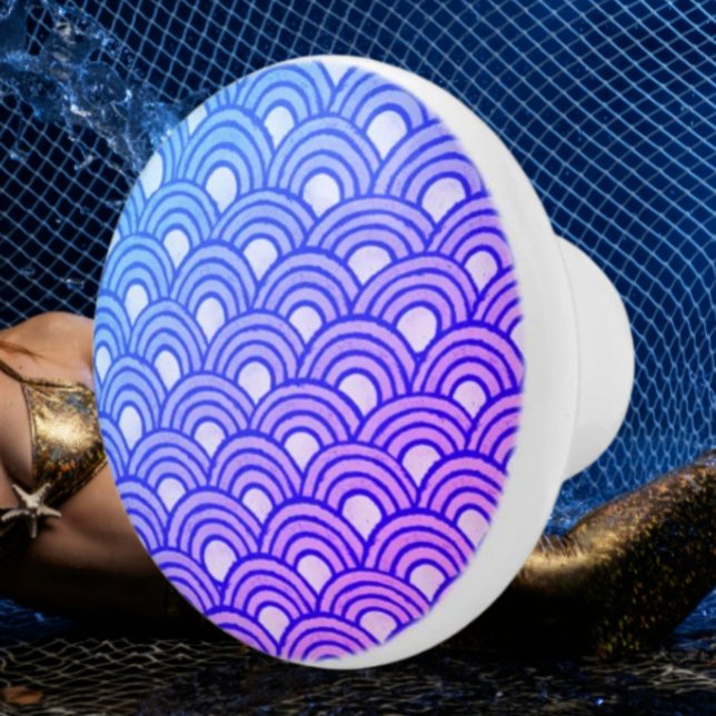 Cerulean Scales Gradient Ceramic Knob (Creator Uploaded)