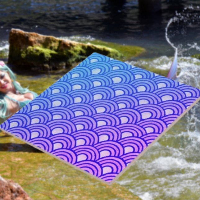 Cerulean Scales Gradient Ceramic Tile (Creator Uploaded)