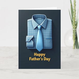 Cerulean Tie Fathers Day Card