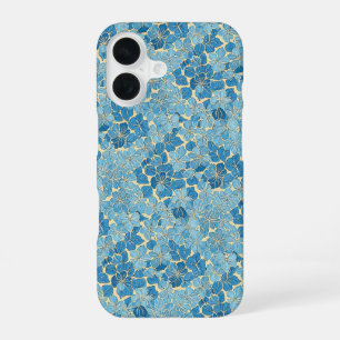 Cerulean vintage flowers pattern cover