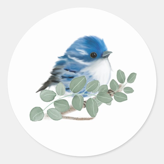 Cerulean Warbler Bird Stickers (Front)