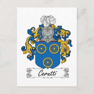 Cerutti Family Crest Postcard