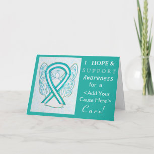 Cervical Cance Awareness Ribbon Custom Cause Cards