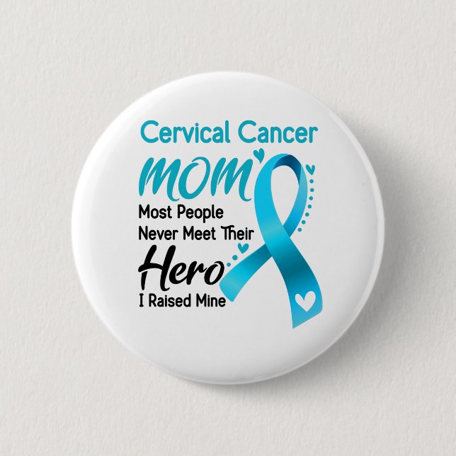Cervical Cancer Awareness Month Ribbon Gifts 6 Cm Round Badge (Front)