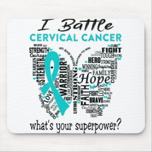 Cervical Cancer Awareness Month Ribbon Gifts Mouse Mat