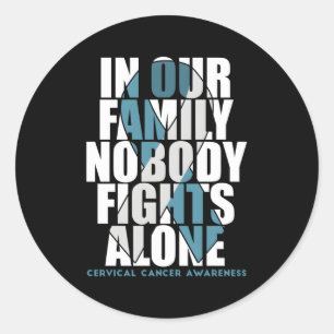 Cervical Cancer Awareness Month Supporter Fighter Classic Round Sticker