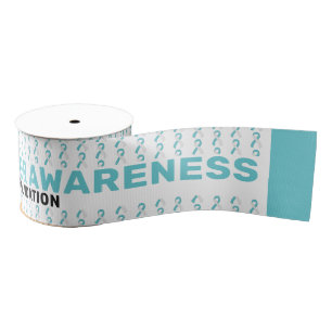 Cervical Cancer Awareness Pattern Ribbon Grosgrain Ribbon