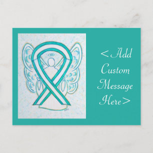 Cervical Cancer Awareness Ribbon Angel Postcard