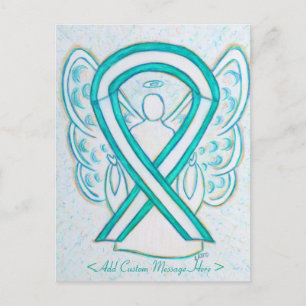 Cervical Cancer Awareness Ribbon Angel Postcard