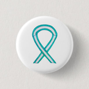 Cervical Cancer Awareness Ribbon Custom Button Pin