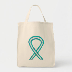 Cervical Cancer Awareness Ribbon Custom Tote Bag
