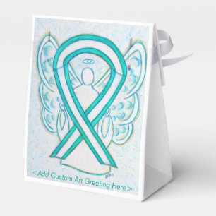 Cervical Cancer Awareness Ribbon Party Favour Box