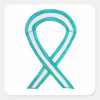 Cervical Cancer Awareness Ribbon Sticker Decals
