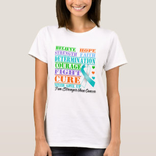 Cervical Cancer Believe Strength Determination T-Shirt