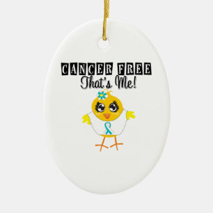 Cervical Cancer - Cancer Free That's Me Ceramic Tree Decoration