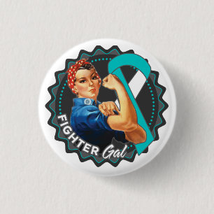 Cervical Cancer Fighter Gal 3 Cm Round Badge