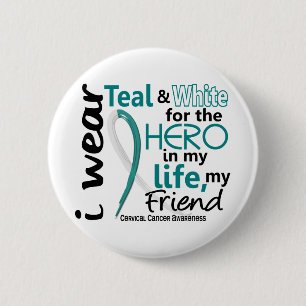 Cervical Cancer For My Hero My Friend 2 6 Cm Round Badge