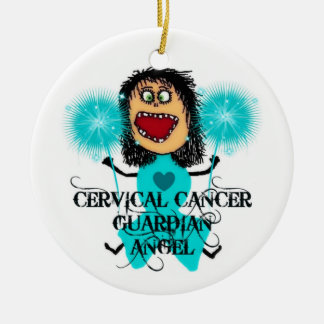 Cervical Cancer Guardian Angel Ceramic Tree Decoration
