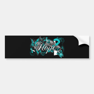 Cervical Cancer Hope Garden Ribbon Bumper Sticker