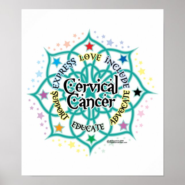 Cervical Cancer Lotus Poster (Front)