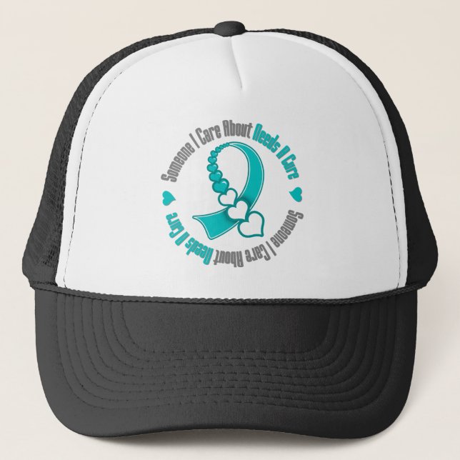 Cervical Cancer Someone I Care About Needs A Cure Trucker Hat (Front)
