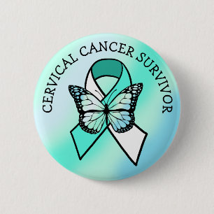   Cervical Cancer Survivor 6 Cm Round Badge