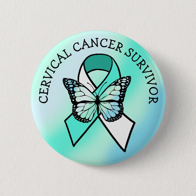   Cervical Cancer Survivor 6 Cm Round Badge (Front)