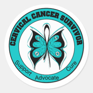 Cervical Cancer Survivor Classic Round Sticker