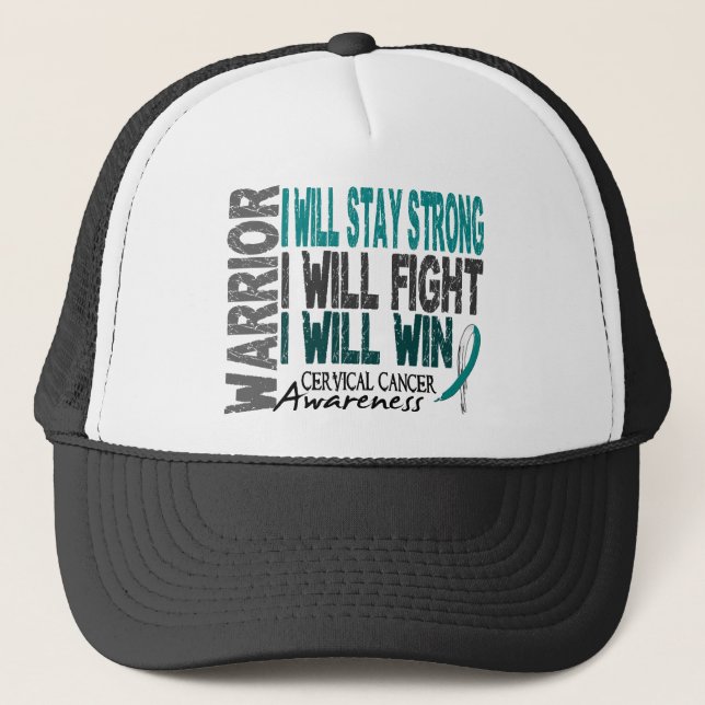 Cervical Cancer Warrior Trucker Hat (Front)