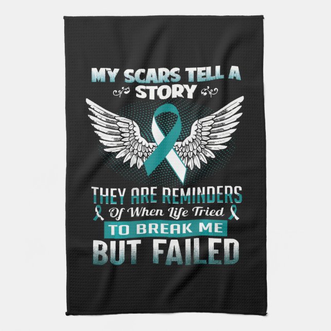 Cervical Cancer Women Tea Towel (Vertical)