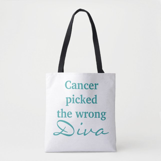 Cervical Cancer Wrong Diva (two sided tote) Tote Bag (Front)